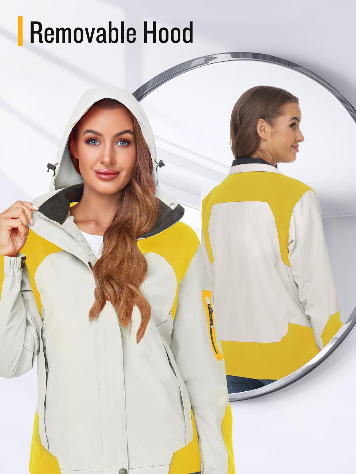Foto 5 pulgar | Chubasquero Saphirose Impermeable Para Mujer, Color Amarillo, Talla Xl - Venta Internacional.