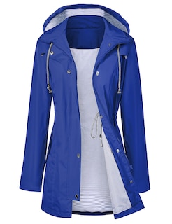 Foto 1 | Gabardina Impermeable Lomon Con Capucha Larga Para Mujer, Azul Xl - Venta Internacional.