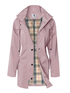 Foto 1 | Chaqueta Impermeable Saphirose Para Mujer, Larga, Con Capucha, Para Exteriores, Rosa - Venta Internacional.