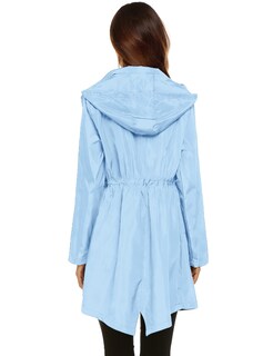 Foto 5 | Chubasquero Lomon, Ligero E Impermeable Para Mujer, Color Azul Claro - Venta Internacional.