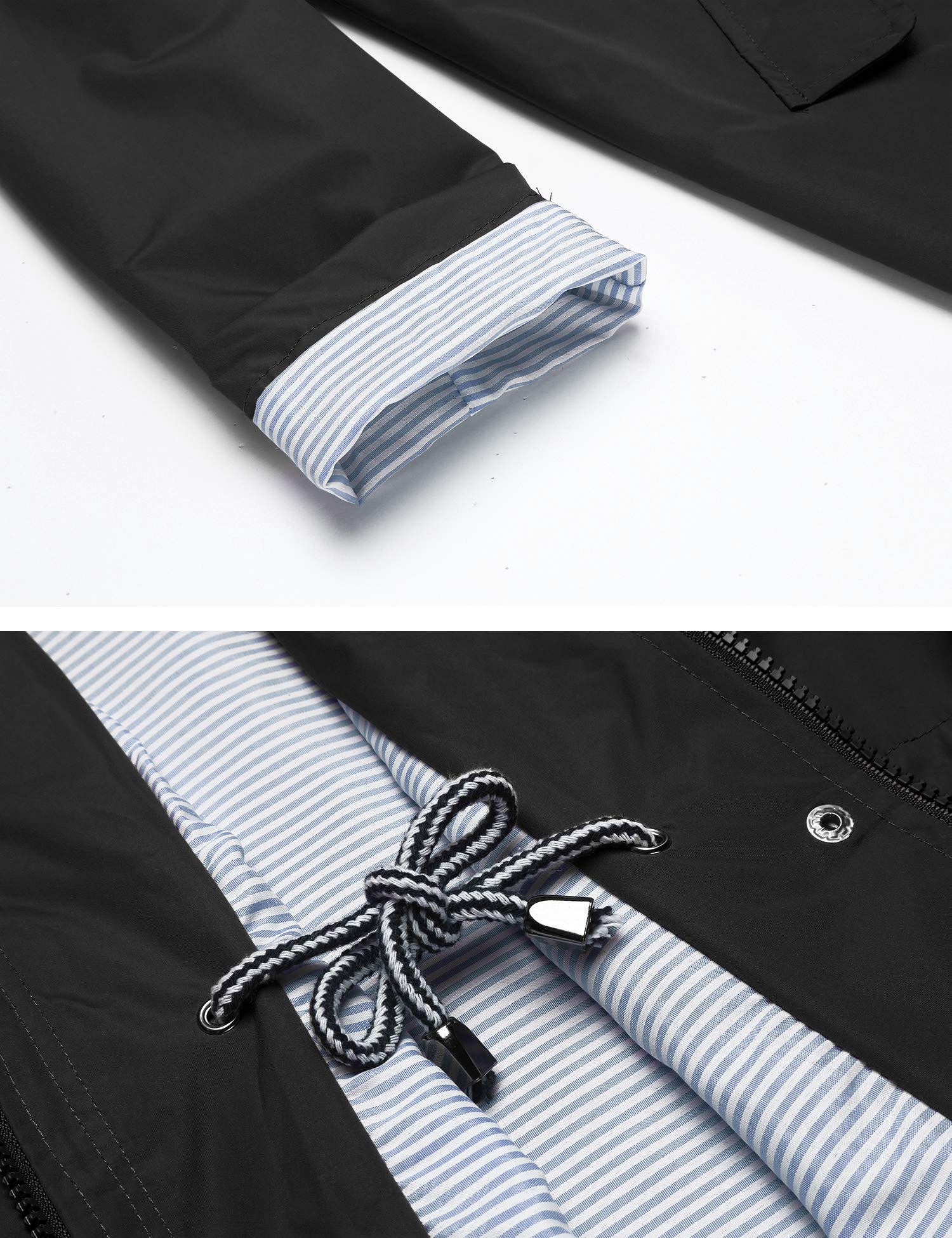 Foto 7 pulgar | Chubasquero Lomon Impermeable De Doble Capa Para Mujer Negro S - Venta Internacional.