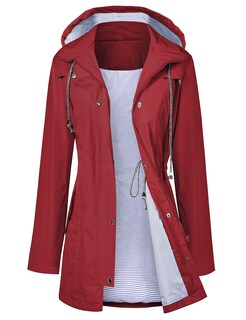 Foto 1 | Gabardina Impermeable Lomon Con Capucha Larga Para Mujer - Venta Internacional.
