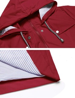 Foto 4 | Gabardina Impermeable Lomon Con Capucha Larga Para Mujer - Venta Internacional.