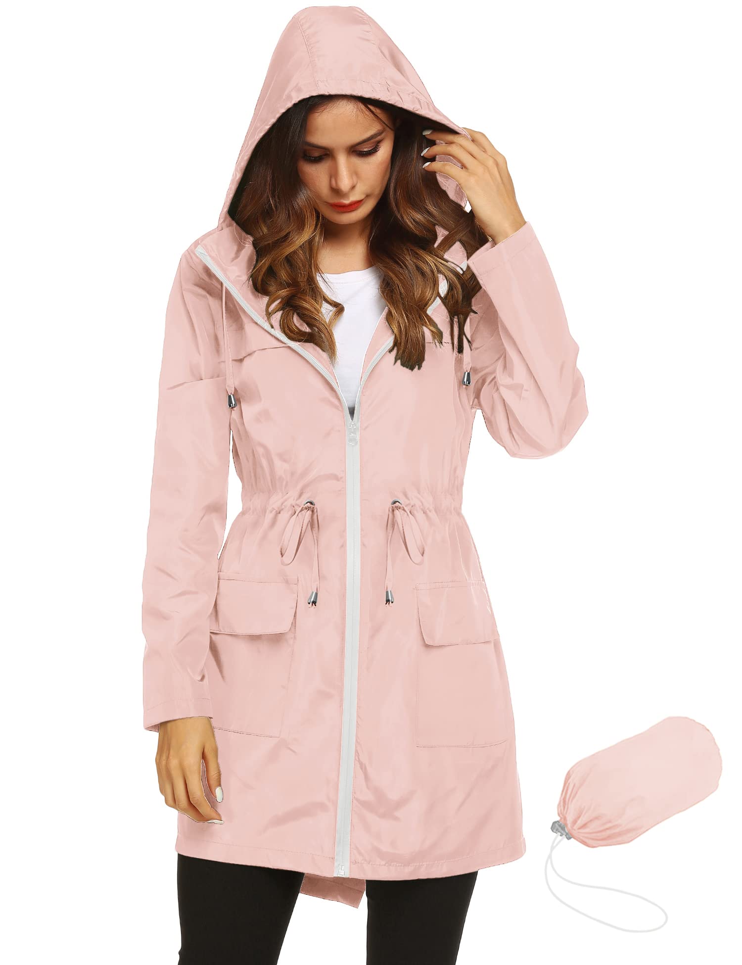Foto 1 | Chubasquero Lomon Ligero E Impermeable Para Mujer Rosa M - Venta Internacional.