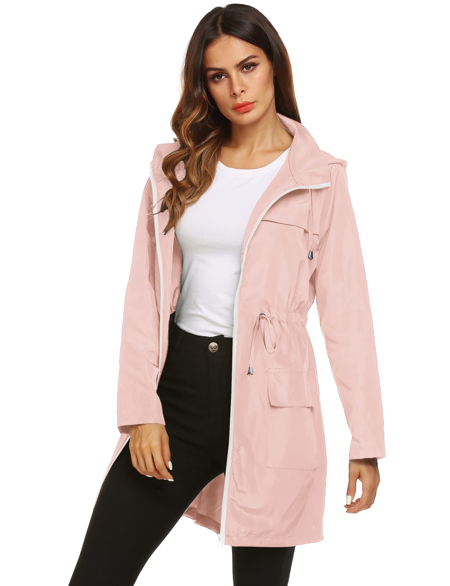 Foto 6 | Chubasquero Lomon Ligero E Impermeable Para Mujer Rosa M - Venta Internacional.