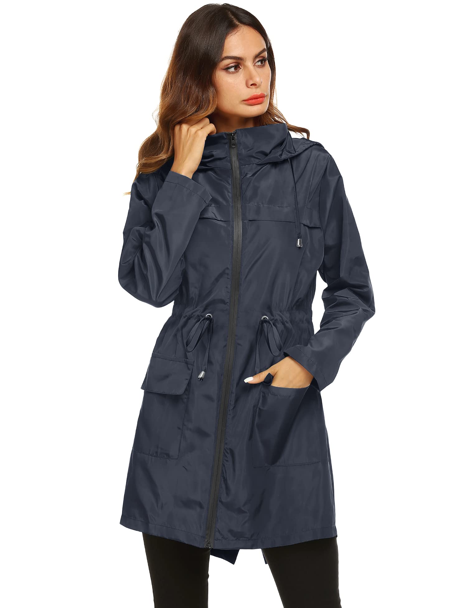 Foto 4 pulgar | Chubasquero Lomon, Ligero E Impermeable Para Mujer, Color Azul Marino - Venta Internacional.
