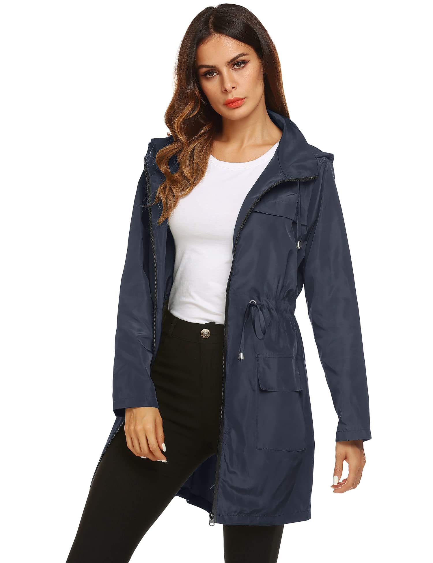 Foto 6 pulgar | Chubasquero Lomon, Ligero E Impermeable Para Mujer, Color Azul Marino - Venta Internacional.