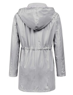 Foto 3 | Gabardina Impermeable Lomon Con Capucha Larga Para Mujer, Color Gris - Venta Internacional.