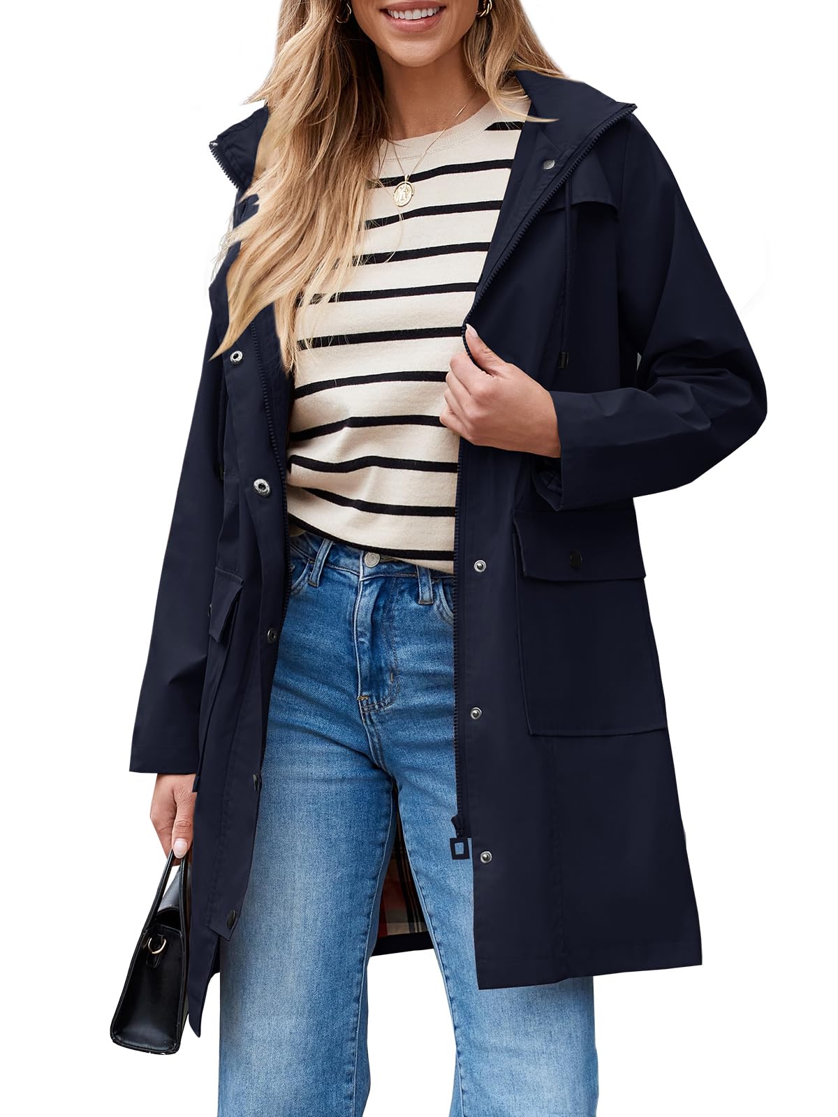 Foto 7 | Chubasquero Saphirose Impermeable Ligero Azul Marino Para Mujer - Venta Internacional.