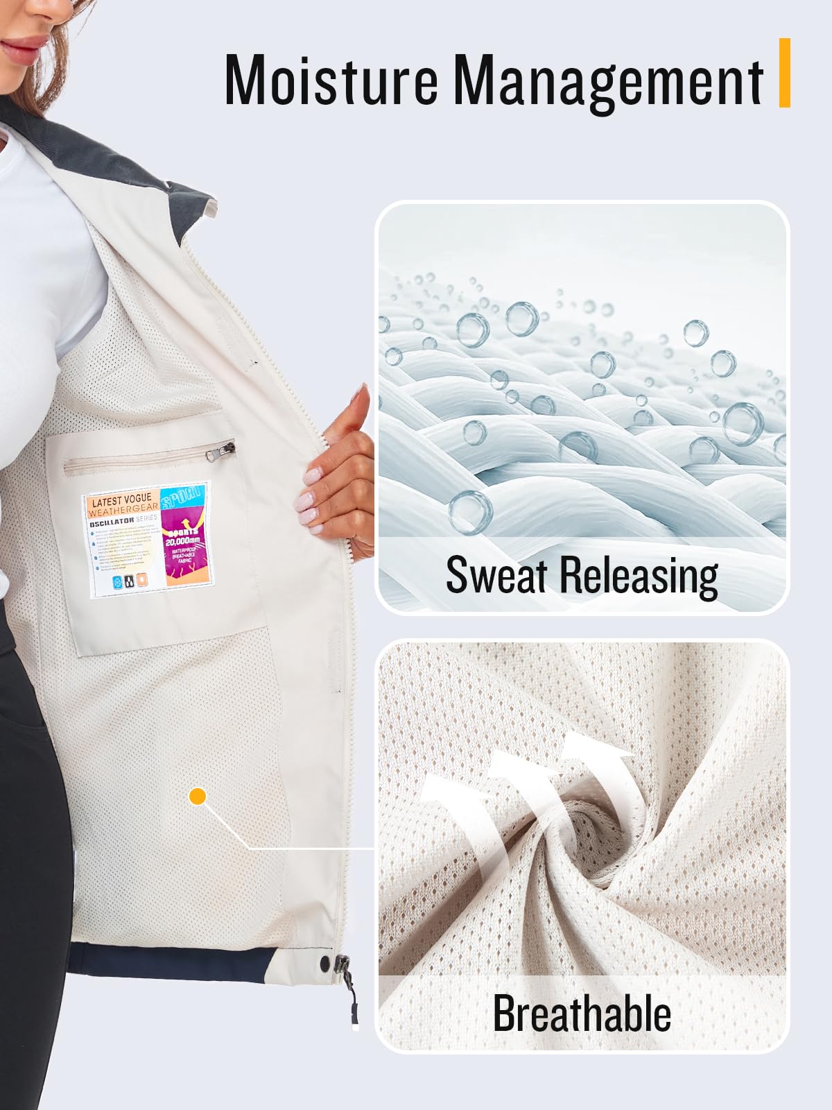 Foto 3 | Chubasquero Saphirose Impermeable Para Mujer Beige Xxl - Venta Internacional.