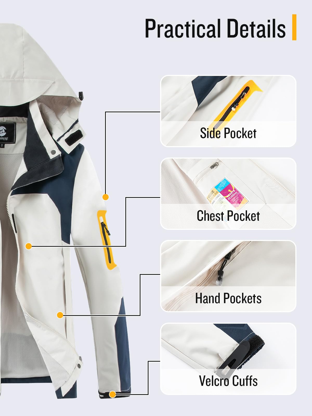 Foto 6 pulgar | Chubasquero Saphirose Impermeable Para Mujer Beige Xxl - Venta Internacional.