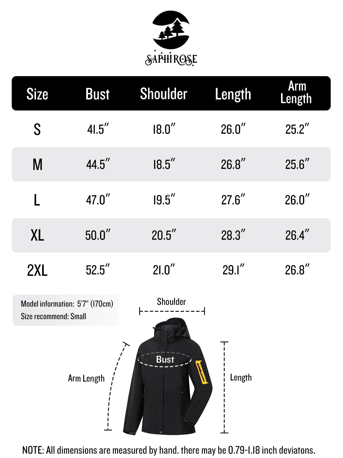 Foto 7 pulgar | Chaqueta Impermeable Saphirose Para Mujer, Impermeable, Senderismo, Viajes, Talla S - Venta Internacional.