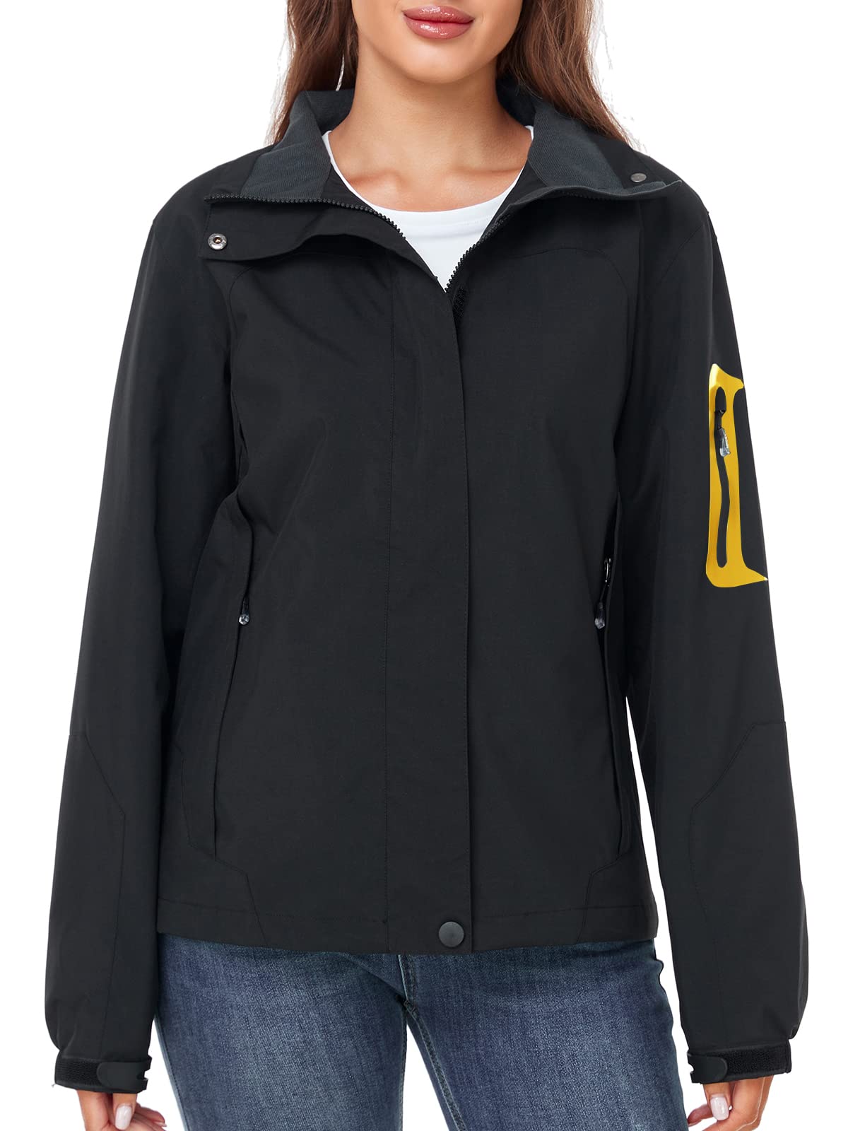 Foto 8 pulgar | Chaqueta Impermeable Saphirose Para Mujer, Impermeable, Senderismo, Viajes, Talla S - Venta Internacional.