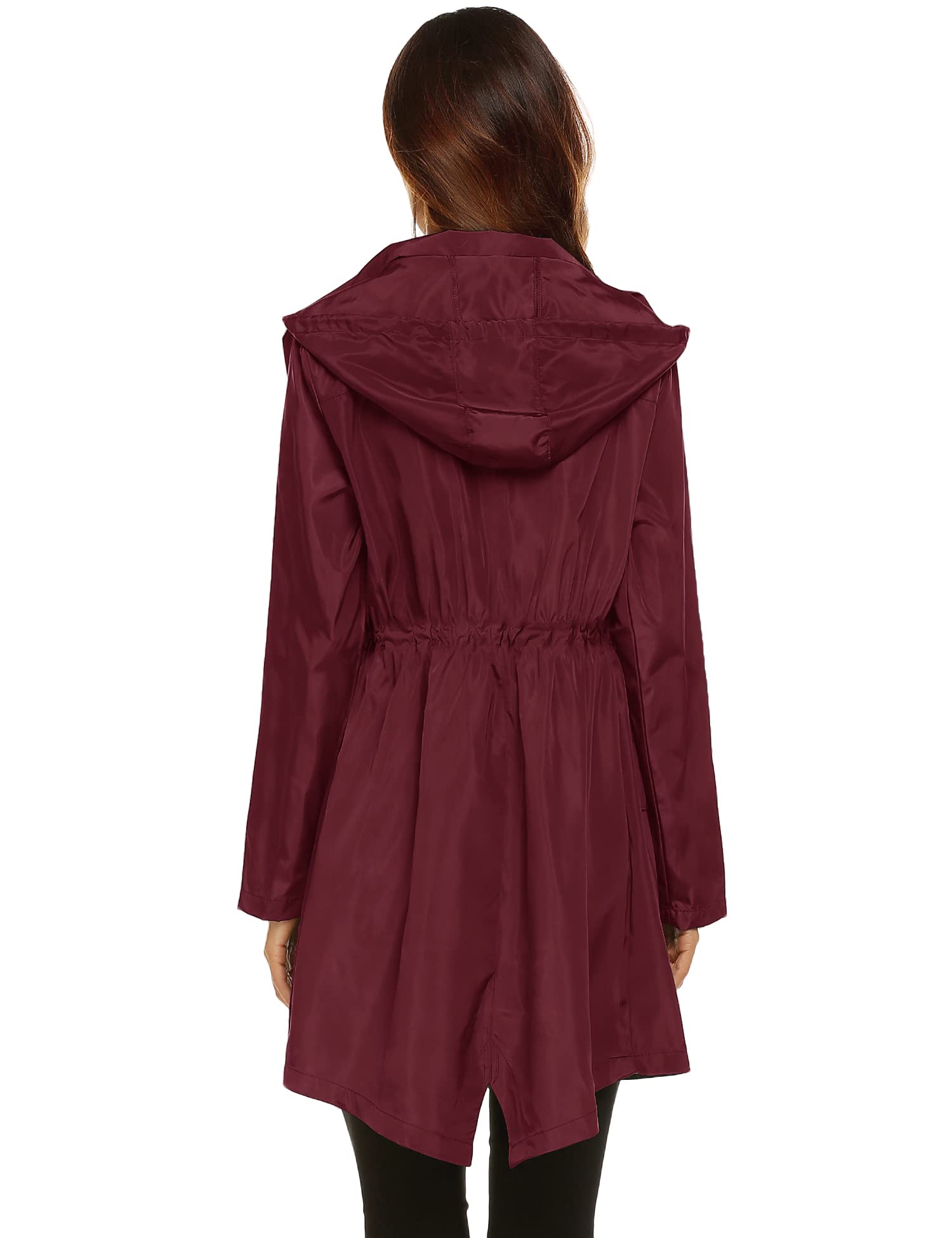 Foto 7 pulgar | Chubasquero Lomon Impermeable Para Mujer, Color Rojo Vino, Talla M - Venta Internacional.