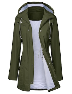 Foto 1 | Gabardina Impermeable Lomon Con Capucha Larga Para Mujer - Venta Internacional.