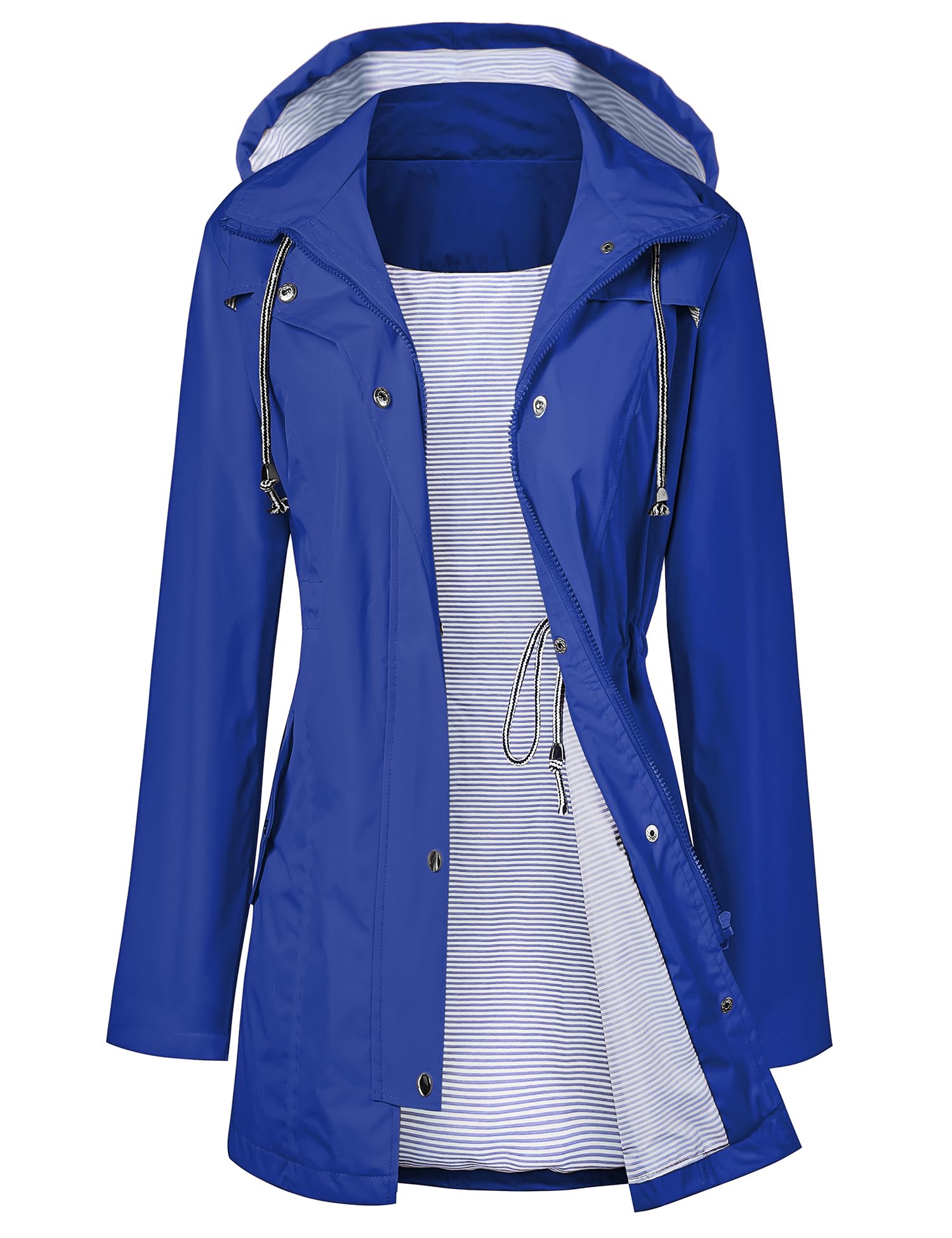 Foto 2 pulgar | Gabardina Impermeable Lomon Con Capucha Larga Para Mujer - Venta Internacional.