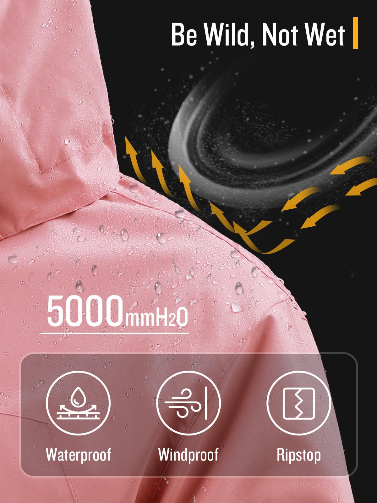 Foto 3 pulgar | Chubasquero Saphirose Impermeable Para Mujer Con Capucha Rosa - Venta Internacional.