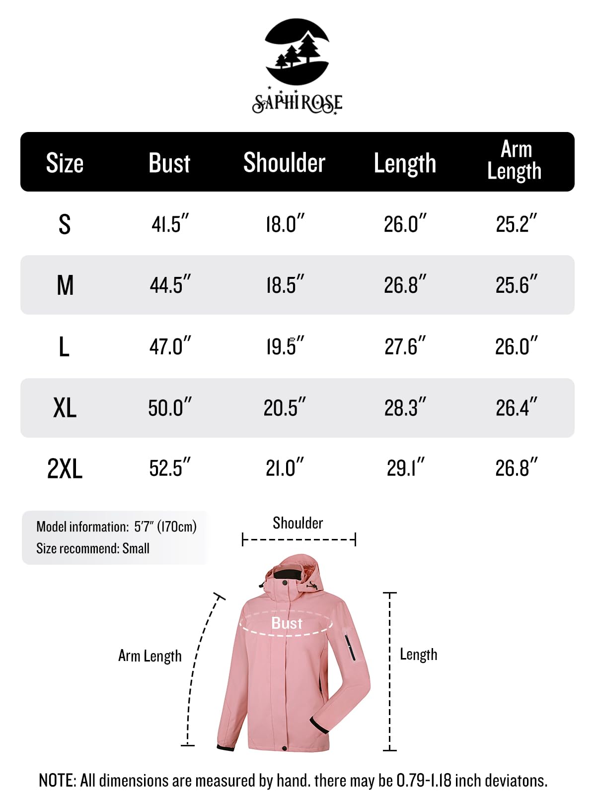 Foto 7 pulgar | Chubasquero Saphirose Impermeable Para Mujer Con Capucha Rosa - Venta Internacional.
