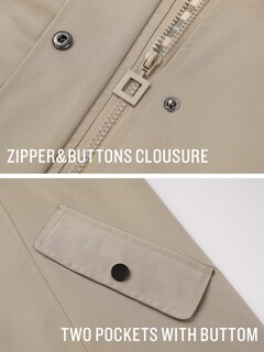 Foto 5 | Chaqueta Impermeable Saphirose Para Mujer, Con Capucha Larga, Caqui - Venta Internacional.