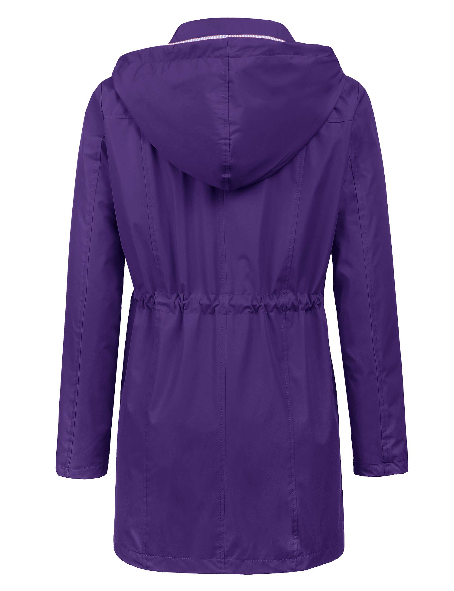 Foto 4 pulgar | Gabardina Impermeable Lomon Con Capucha Larga, Color Morado, Xxl - Venta Internacional.