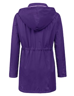 Foto 3 | Gabardina Impermeable Lomon Con Capucha Larga, Color Morado, Xxl - Venta Internacional.