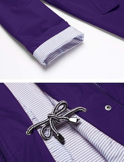 Foto 6 | Gabardina Impermeable Lomon Con Capucha Larga, Color Morado, Xxl - Venta Internacional.