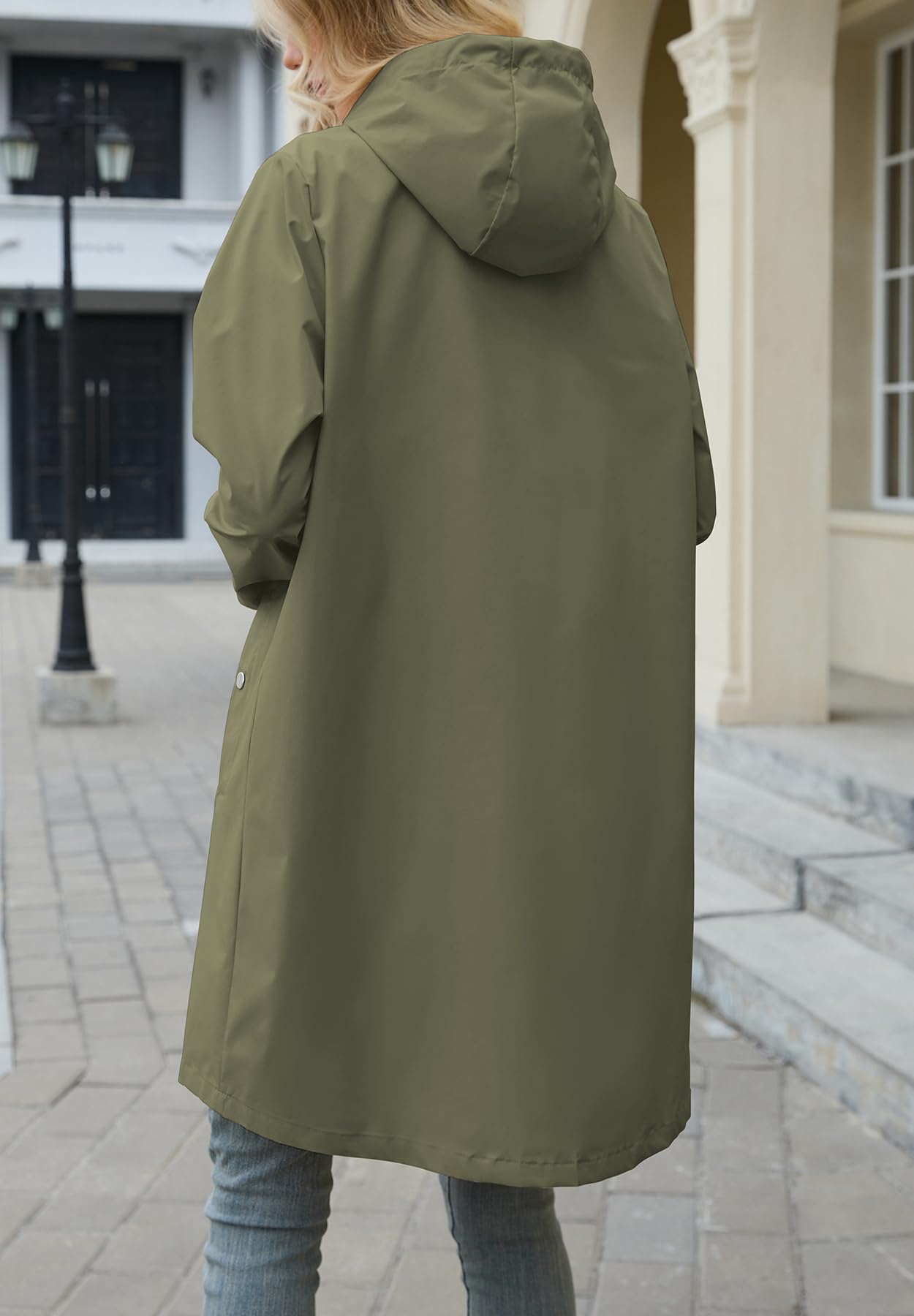 Foto 8 pulgar | Chubasquero Largo Impermeable Zando Para Mujer - Venta Internacional.