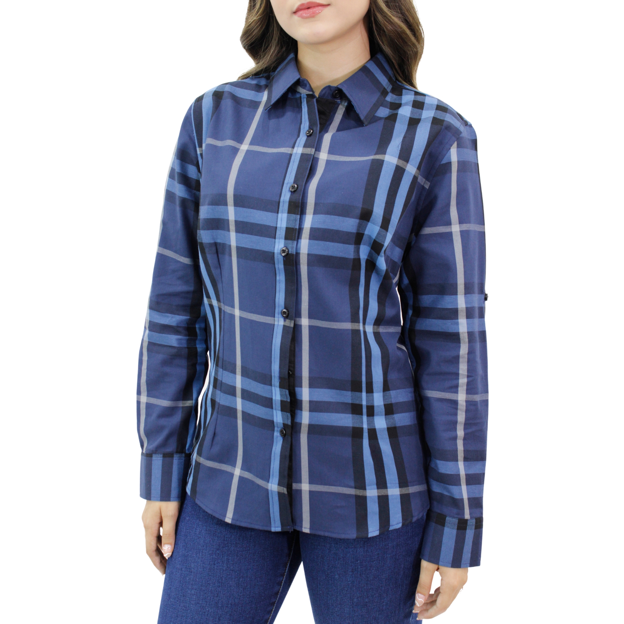 Foto 2 | Camisa Ravalli Gsh-520-75 color Azul Marino para Mujer