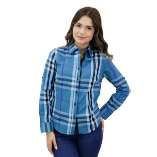 Foto 1 | Camisa Para Mujer Marca Ravalli Color Azul Gsh-520-14