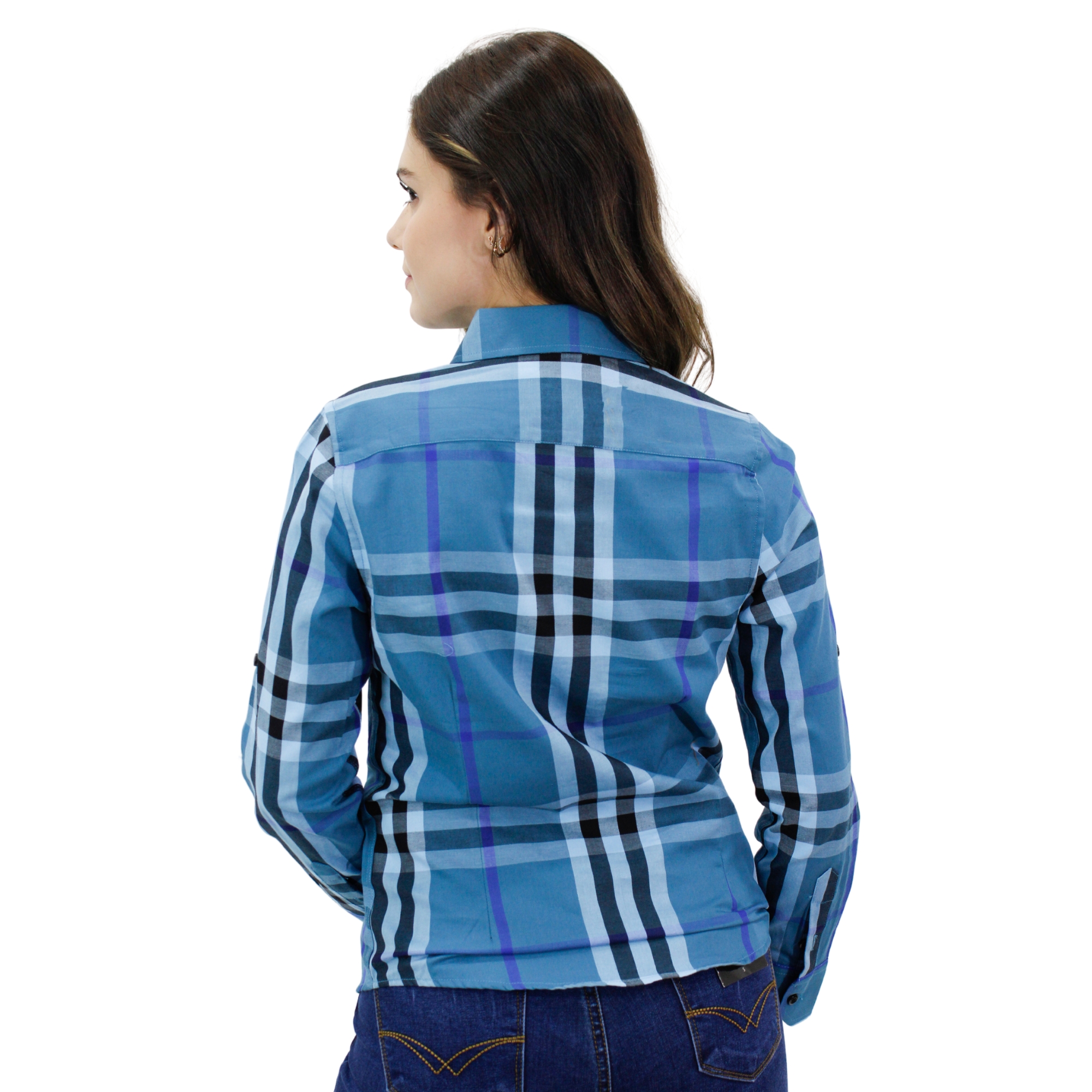 Foto 3 pulgar | Camisa Para Mujer Marca Ravalli Color Azul Gsh-520-14
