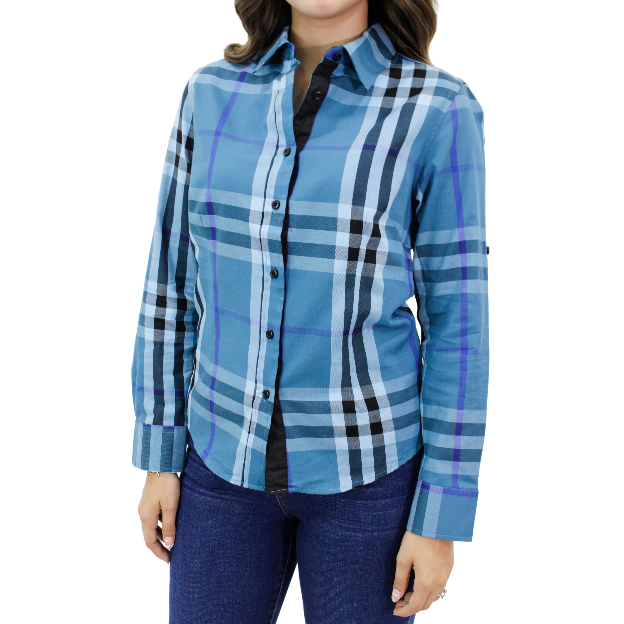 Foto 4 pulgar | Camisa Para Mujer Marca Ravalli Color Azul Gsh-520-14