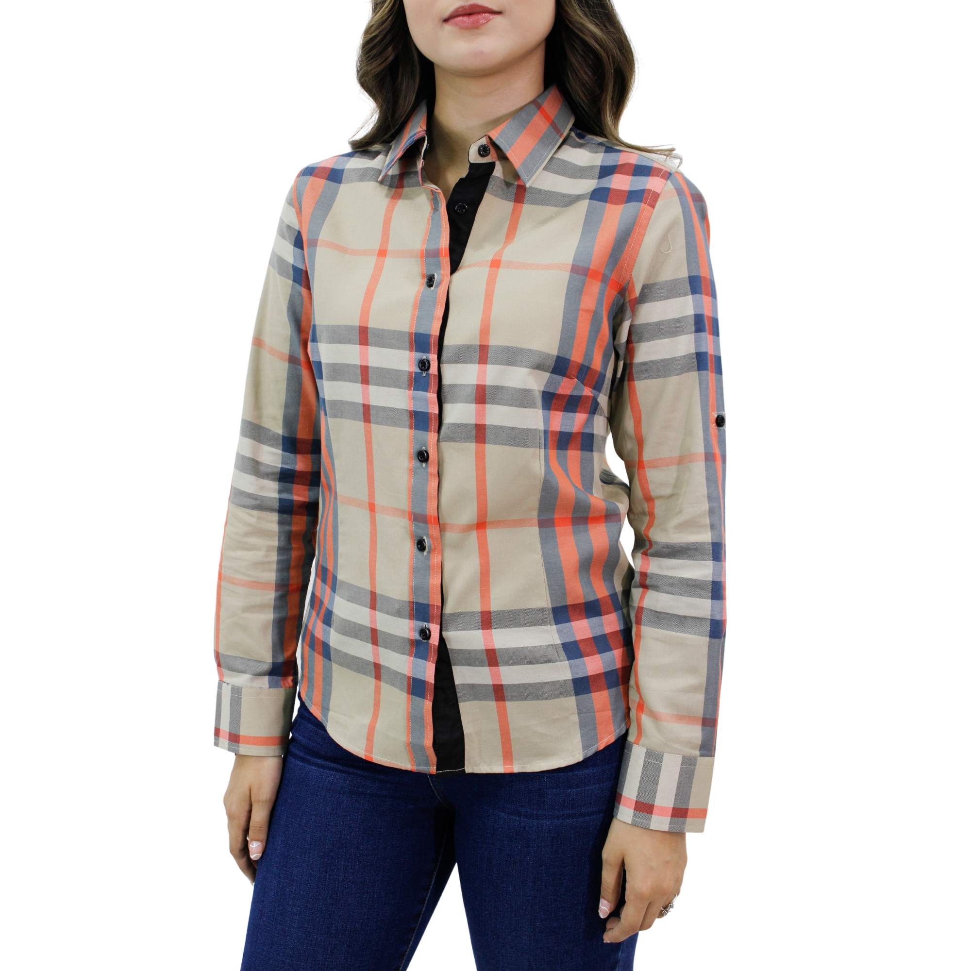 Foto 4 pulgar | Camisa Para Mujer Marca Ravalli Color Beige  Gsh-520-51