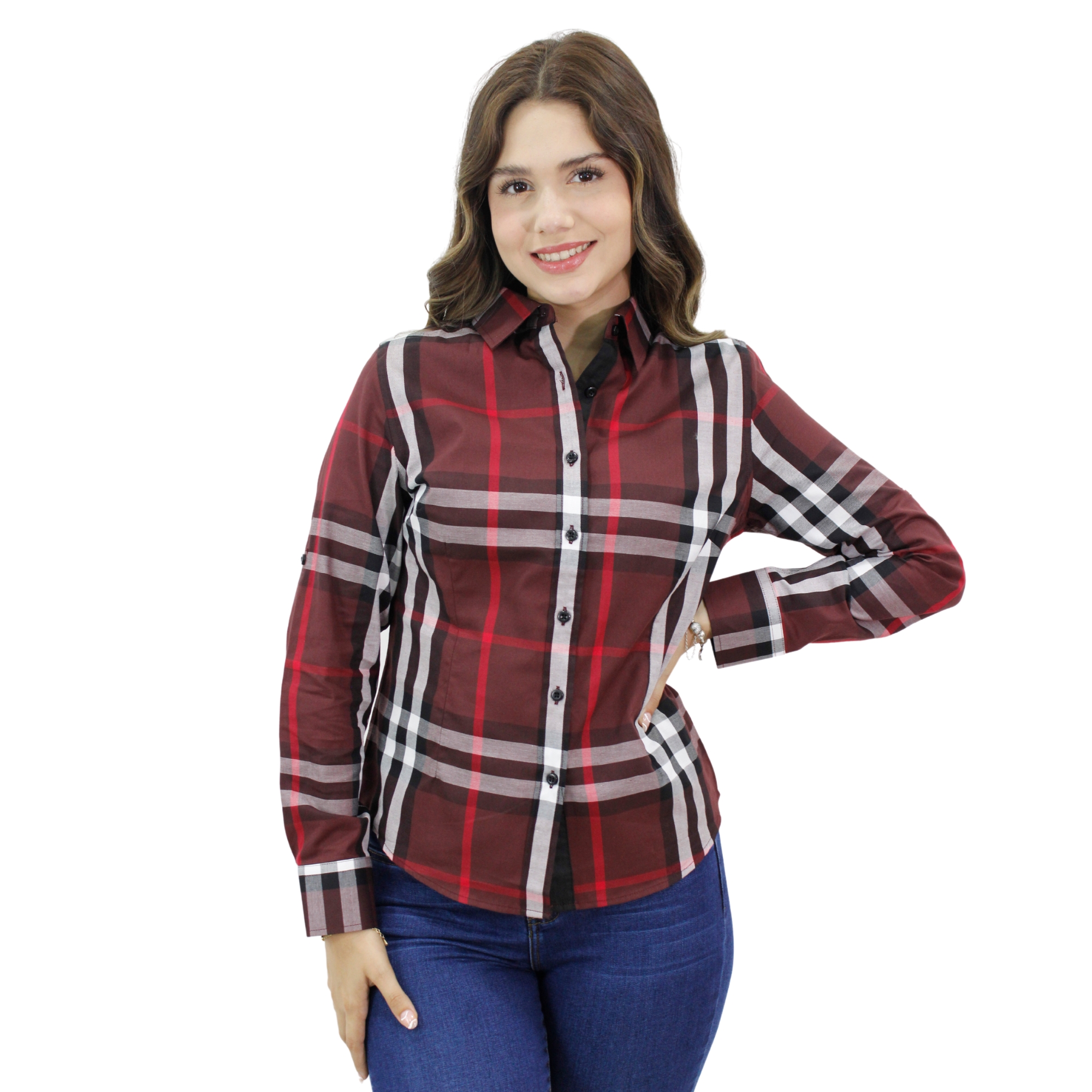 Foto 1 | Camisa para Mujer Ravalli GSH-520-36 color Vino