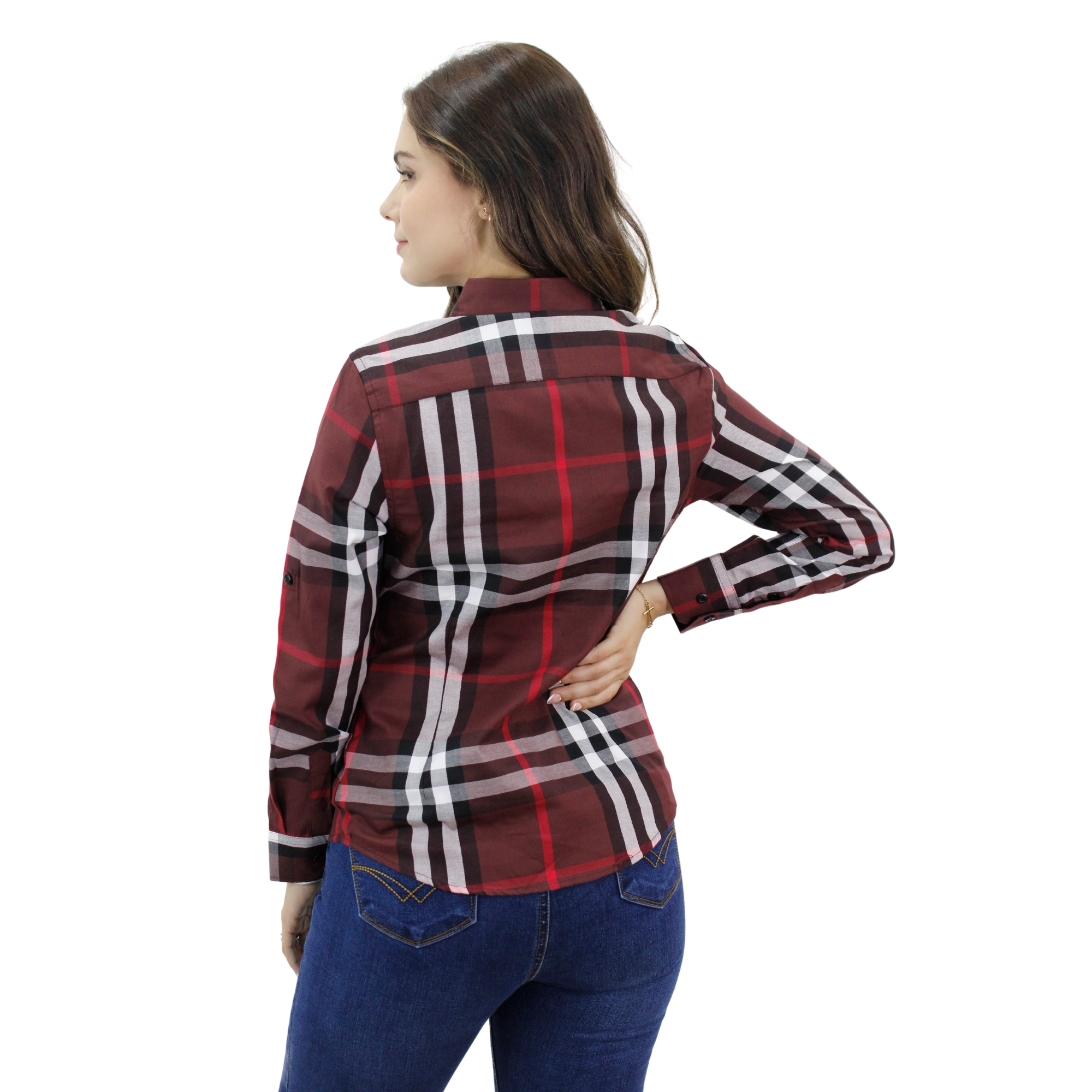 Foto 3 pulgar | Camisa para Mujer Ravalli GSH-520-36 color Vino