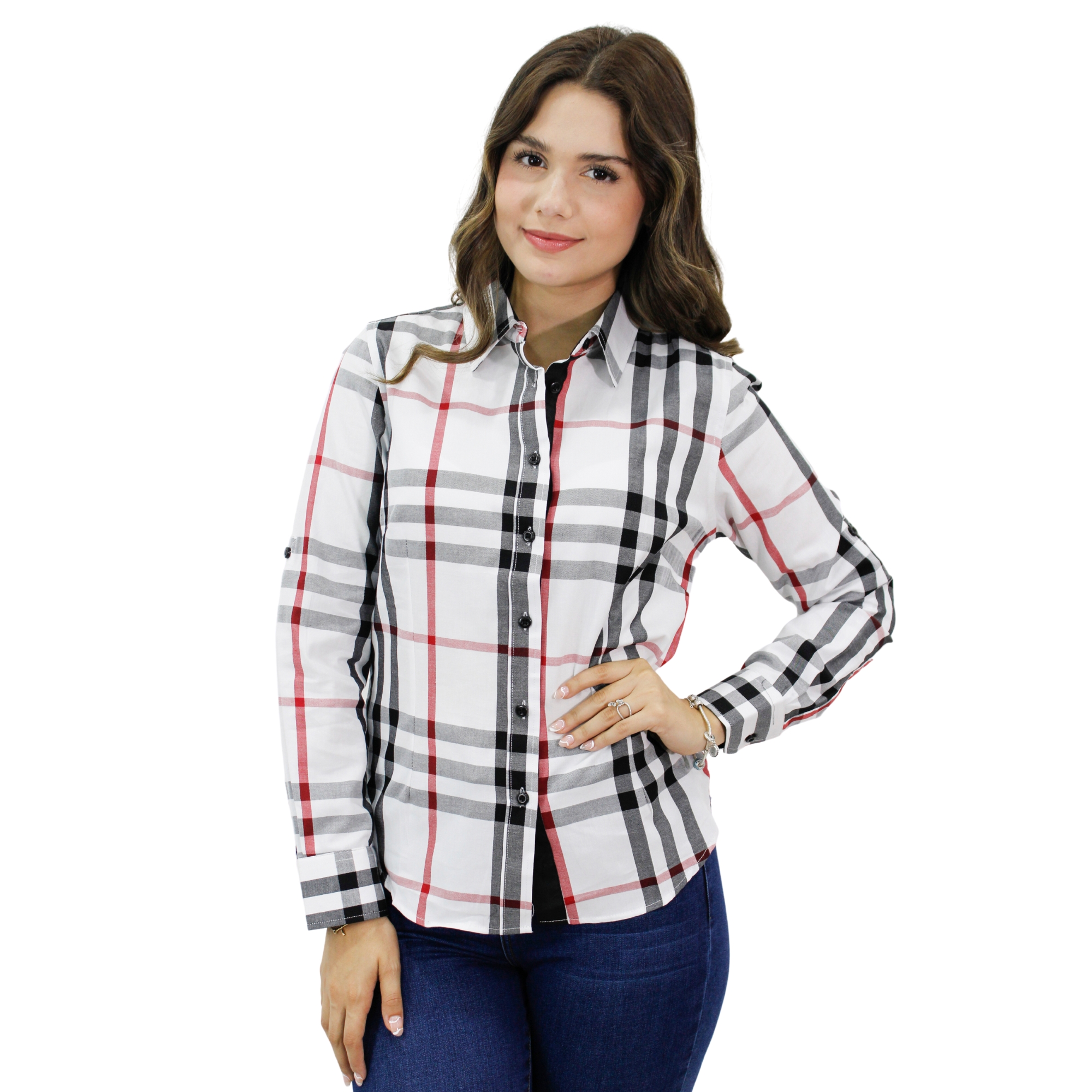 Blusa Ravalli Gsh-520-01 color Blanco para Mujer