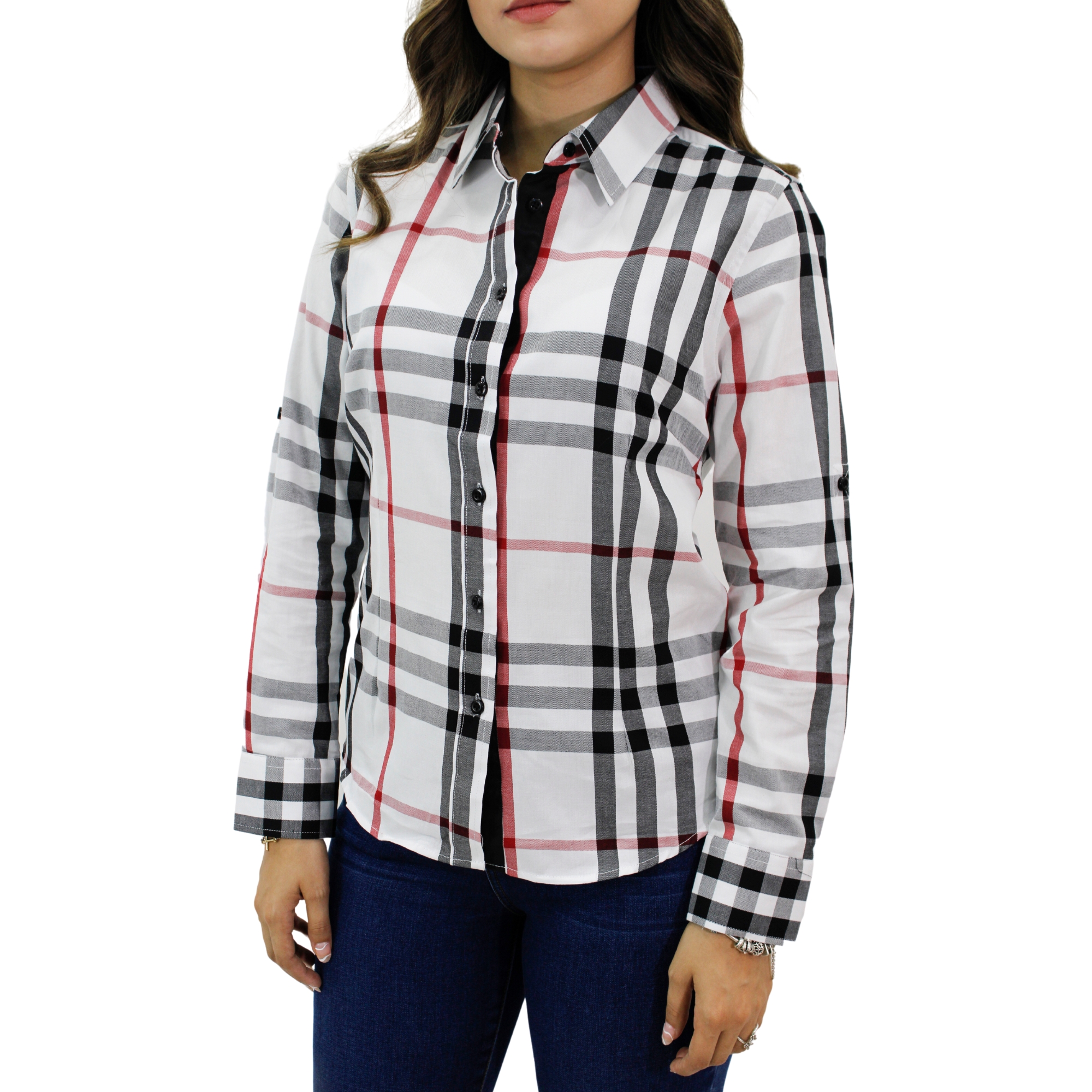 Foto 4 pulgar | Blusa Ravalli Gsh-520-01 color Blanco para Mujer