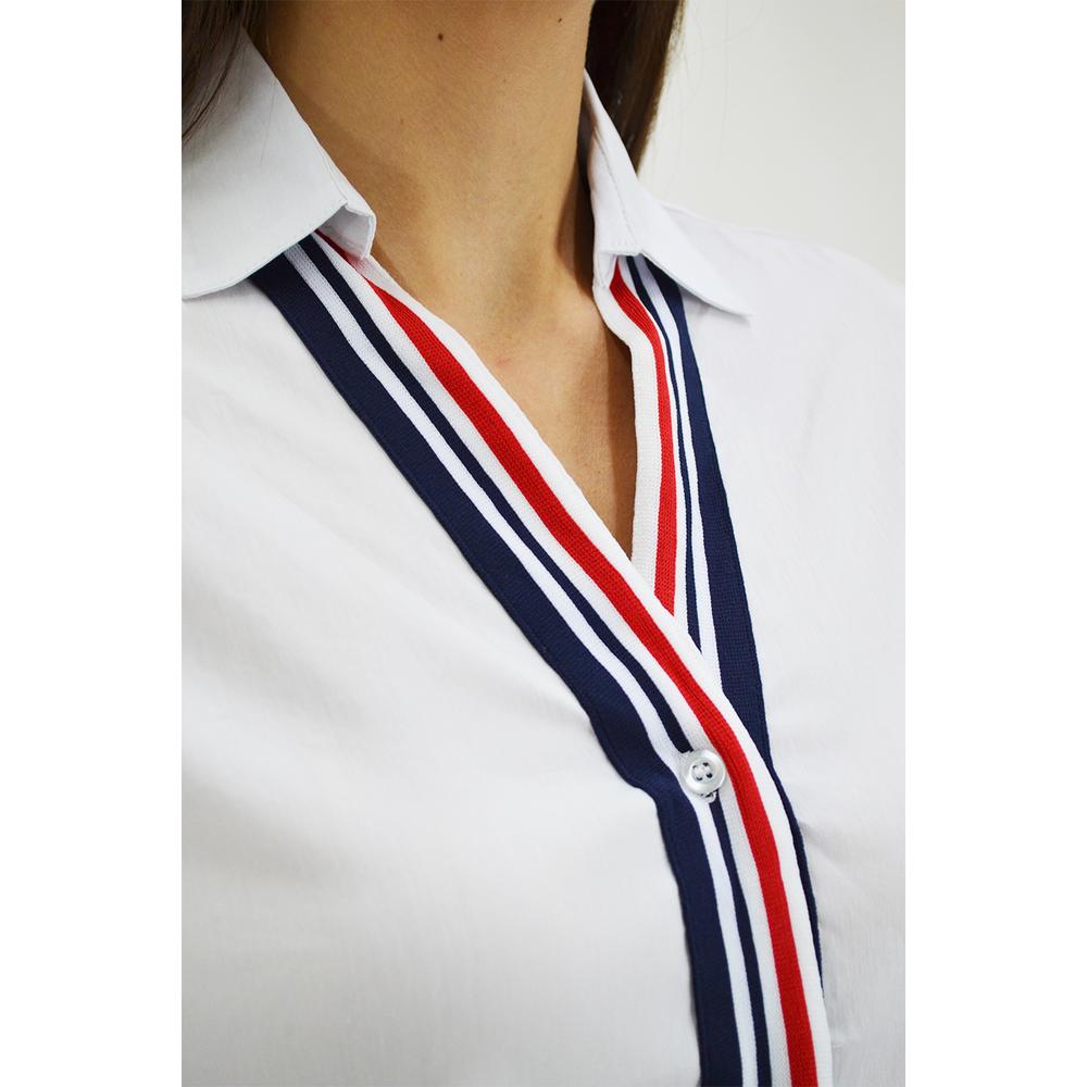 Foto 4 | Camisa Manga Larga Roman Fashion 0298 Blanca para Mujer