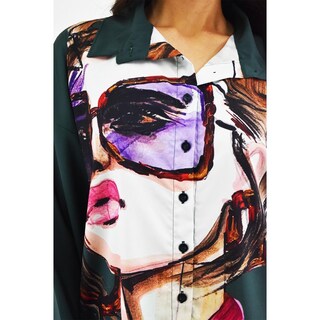 Foto 4 | Camisa Estampada Roman Fashion Juvenil 027 Verde Oscuro