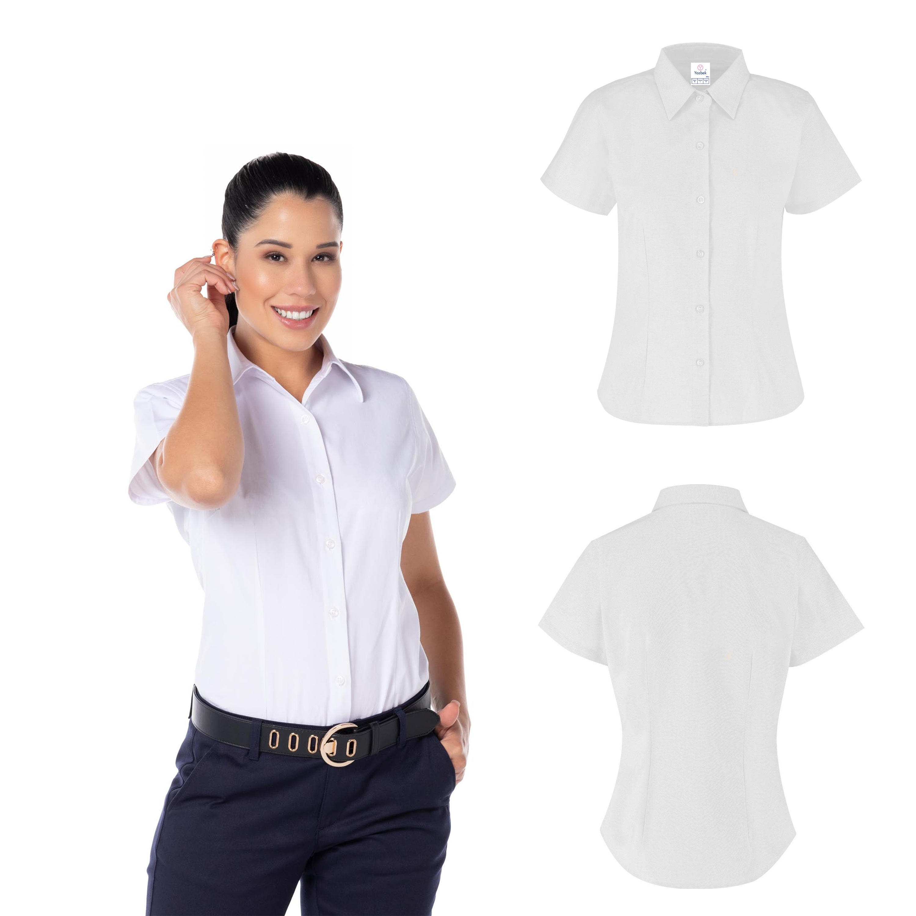 Foto 2 | Camisa Yazbek Blanca para Dama