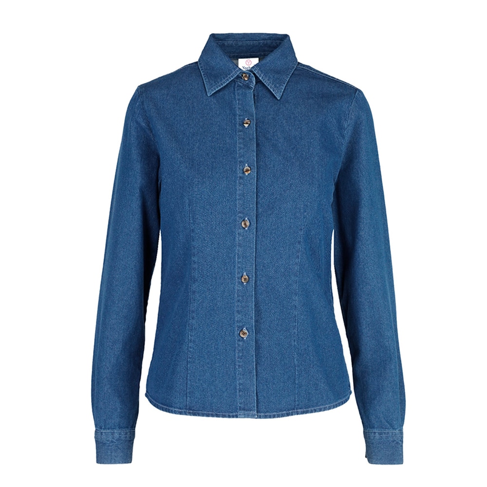 Camisa de Mezclilla Yazbek Índigo 100% Algodón para Dama,Size G