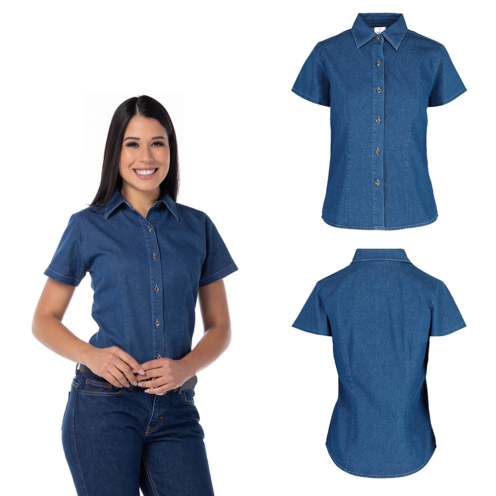 Foto 3 pulgar | Camisa de Mezclilla Yazbek Índigo 100% Algodón para Dama