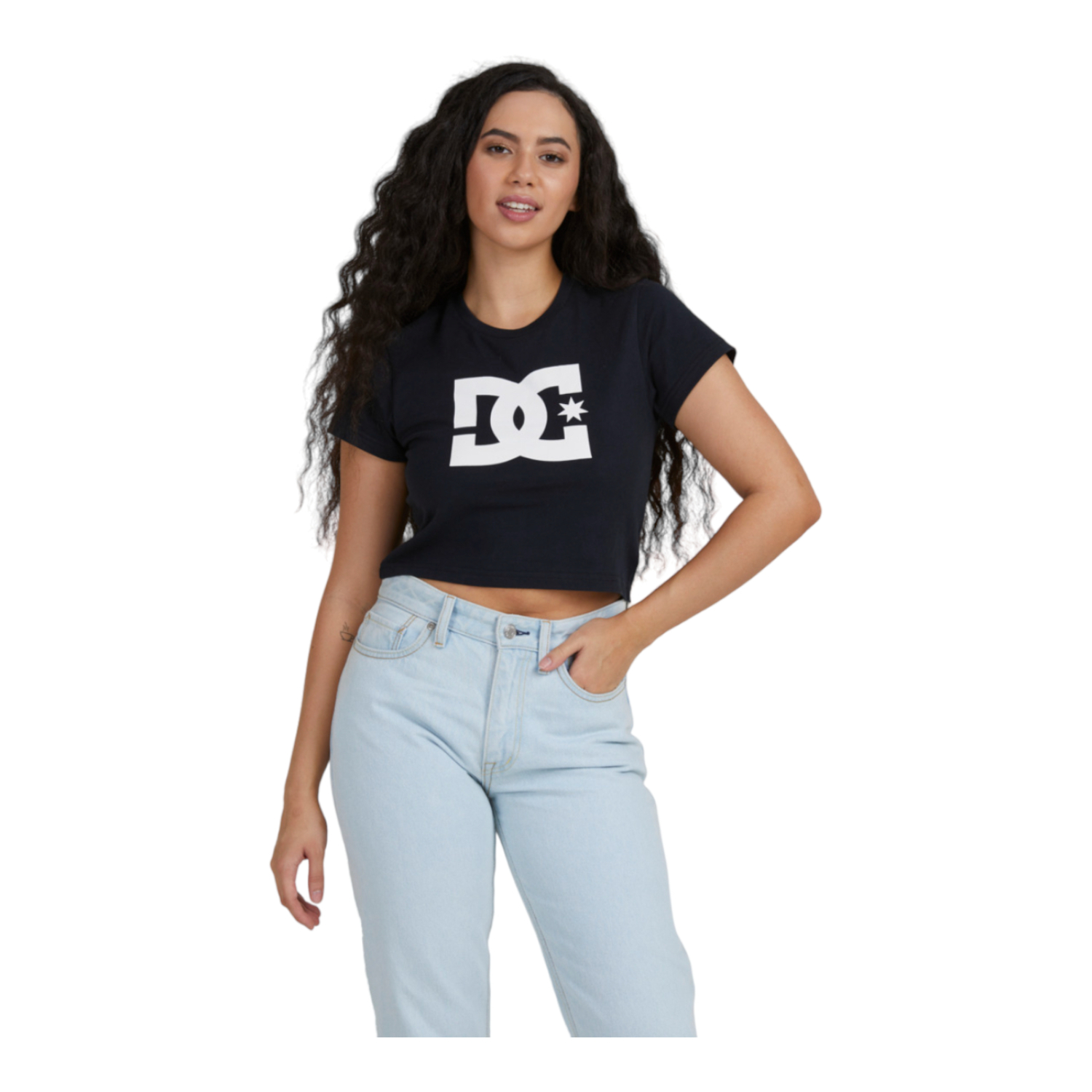 Foto 4 pulgar | Playera DC Shoes DC Star Negra para Mujer