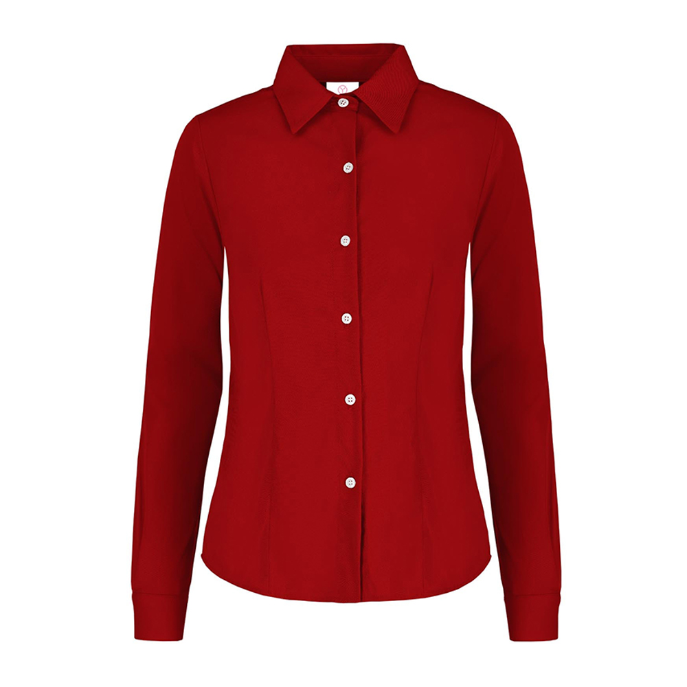 Camisa de Gabardina Yazbek Manga Larga para Dama Rojo