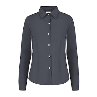 Foto 1 | Camisa de Gabardina Yazbek Manga Larga Gris para Dama