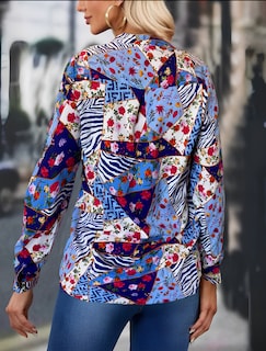 Foto 2 | Camisa de Mujer Manga Larga Elegante Multicolor