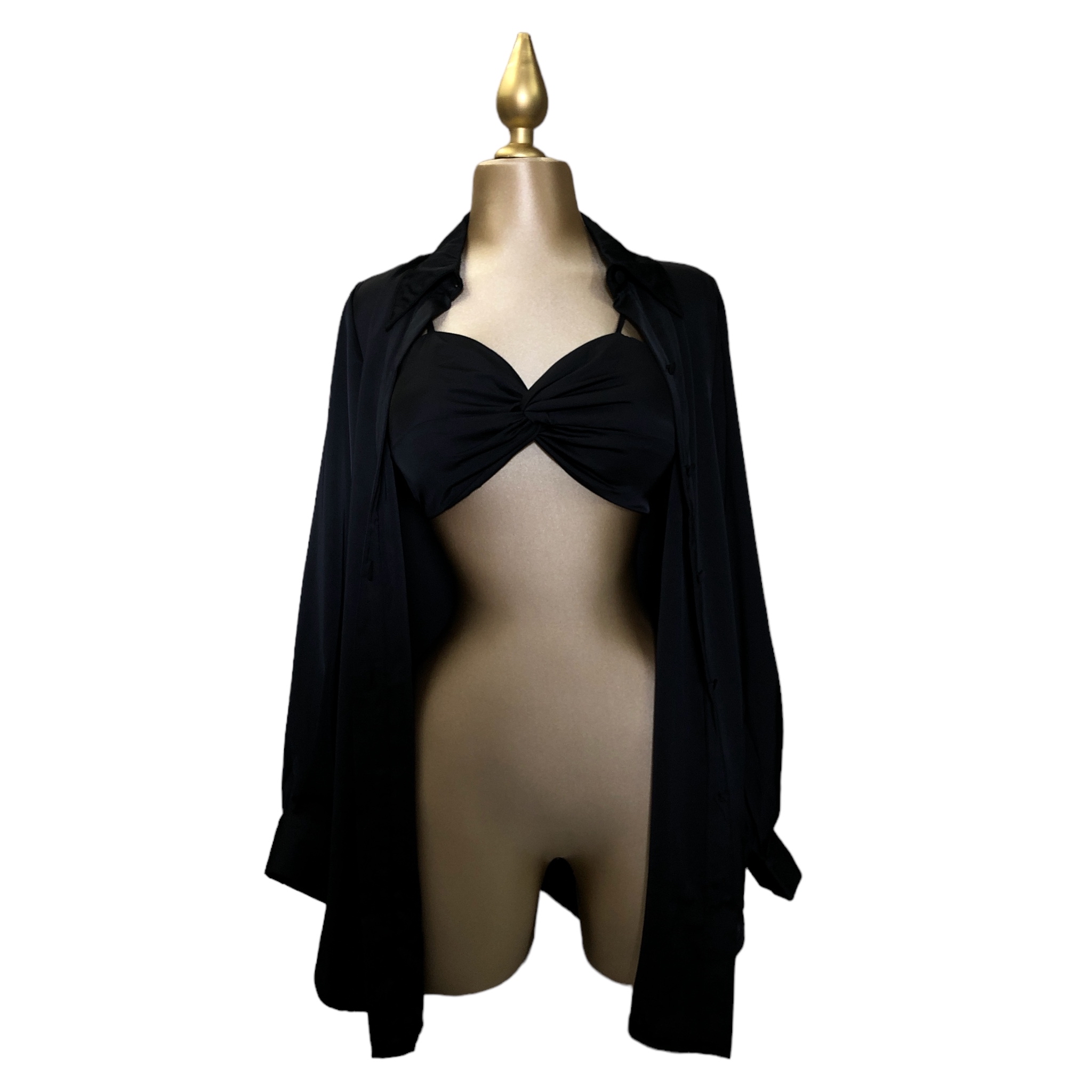 Foto 3 pulgar | Camisa con Top Lc Designs Collection Color Negro