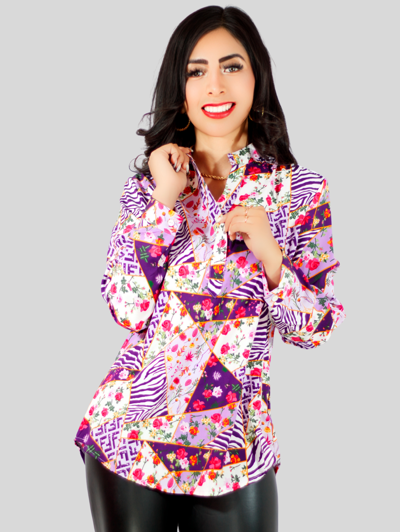 Foto 3 | Camisa de Mujer Blusa Elegante o Casual de Manga Larga
