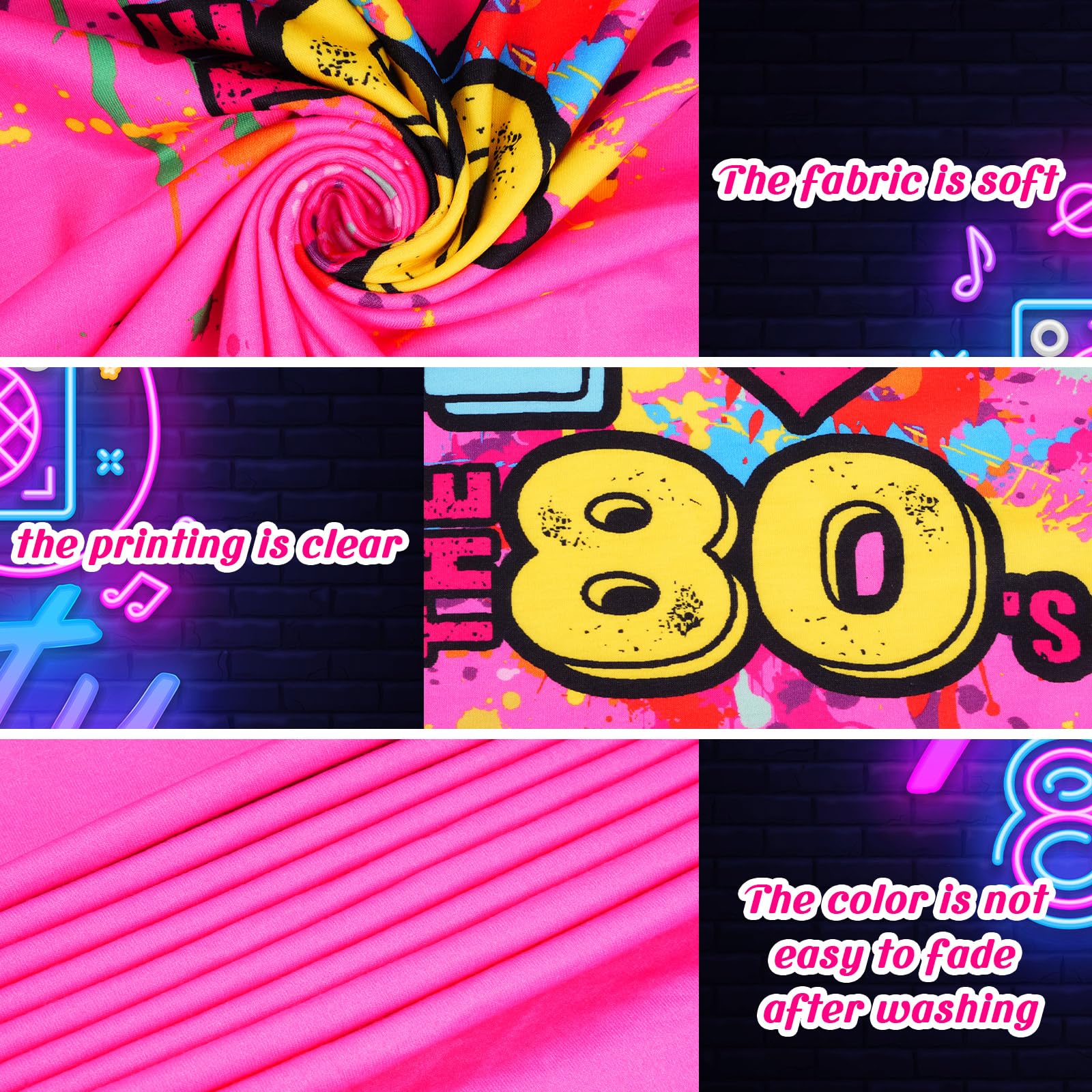 Foto 4 pulgar | Camiseta Con Hombros Descubiertos Costume Geyoga I Love The 80's Para Mujer - Venta Internacional.