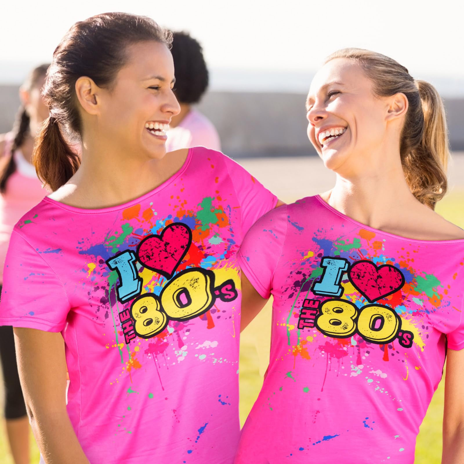 Foto 5 pulgar | Camiseta Con Hombros Descubiertos Costume Geyoga I Love The 80's Para Mujer - Venta Internacional.
