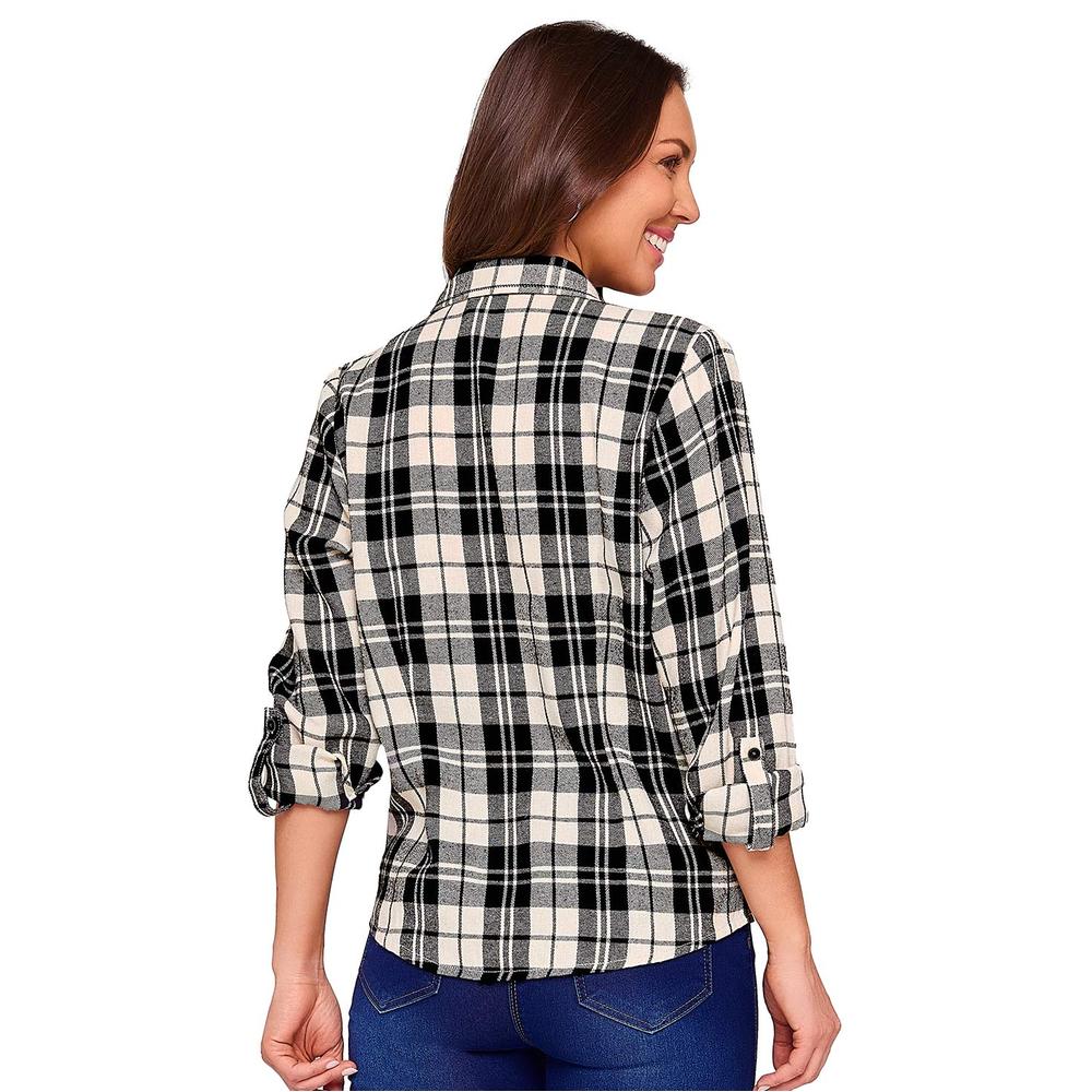 Foto 4 | Camisa De Franela Ilusión 81204 Negro